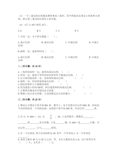 苏教版数学六年级下册试题期末模拟检测卷【名师系列】.docx