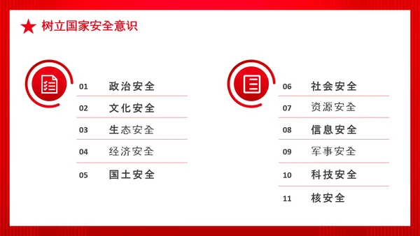 全民国家政府安全教育日PPT模板