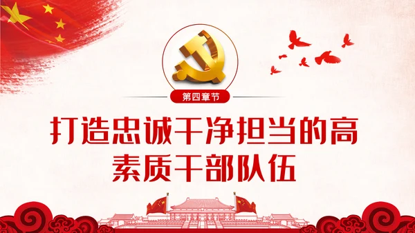 新时代怎样打造忠诚干净担当的高素质干部队伍PPT党建党课