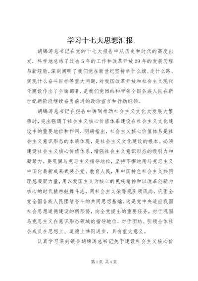 学习十七大思想汇报.docx