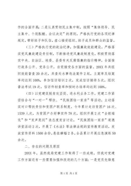 水利部门抓机关党建工作述职报告.docx