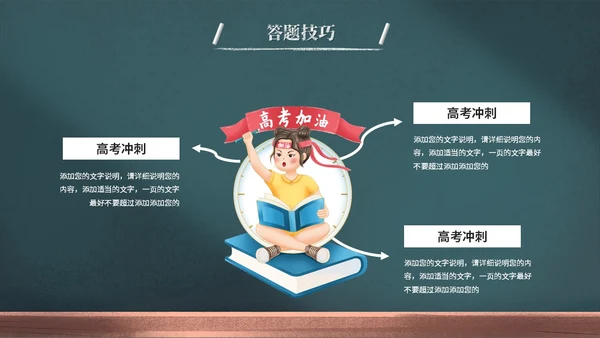 创意黑板风励志高三高考冲刺高考倒计时百日誓师大会PPT模板