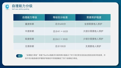 蓝色简约商务护士医务分级护理制度培训总结PPT