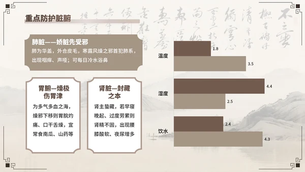 棕色中国风寒露养生模板