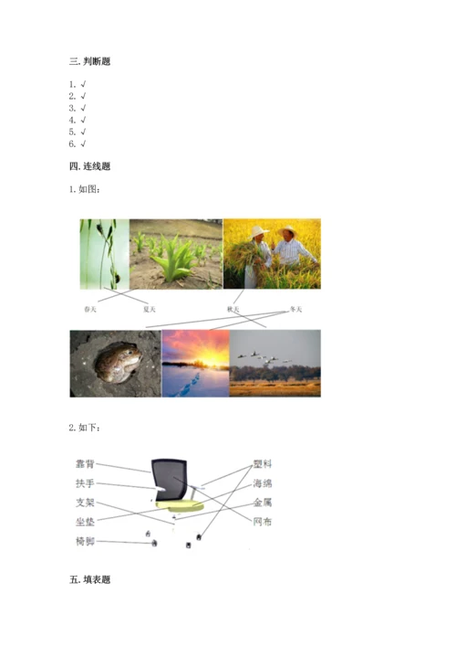 教科版科学二年级上册《期末测试卷》（综合题）.docx