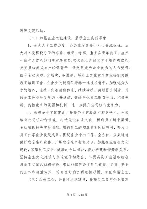 企业党支部某年下半年工作计划.docx