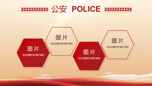 红色大气警察公安工作总结汇报PPT