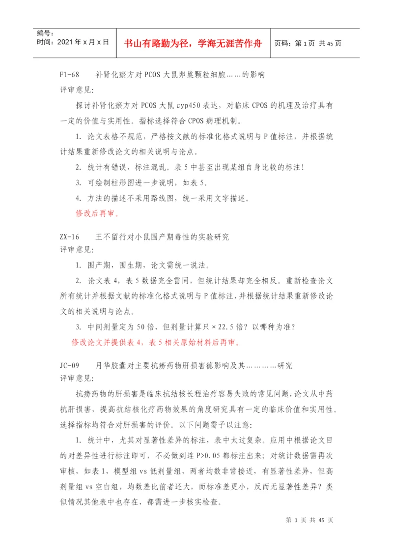 湖南中医药大学硕（博）士论文初审（DME）意见表.docx