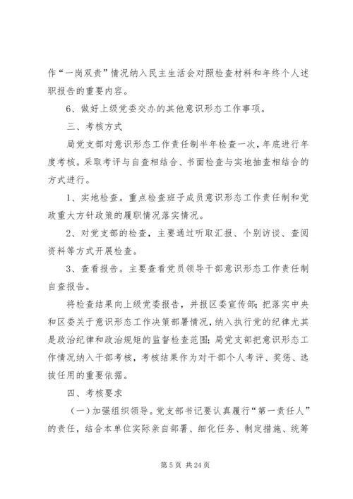 意识形态工作责任制的检查考核制度范本六篇.docx