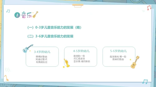 绿色清新卡通儿童学前儿童音乐教育课件PPT幼儿园