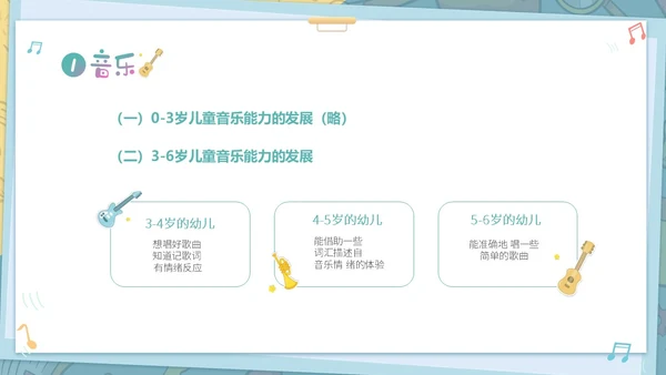 绿色清新卡通儿童学前儿童音乐教育课件PPT幼儿园