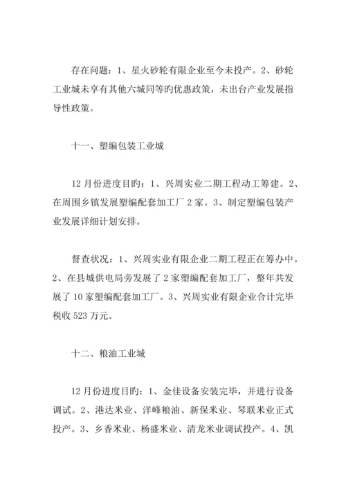 全县重点产业项目督查情况汇报.docx