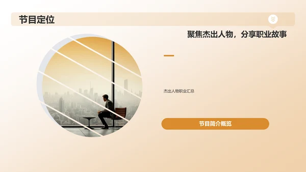 橙色职业生涯人物访谈PPT模板