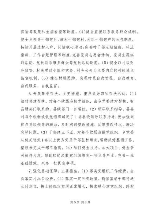 软弱涣散党组织专项整顿工作实施方案.docx