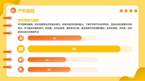 橙黄色立体风暑假活动PPT模板