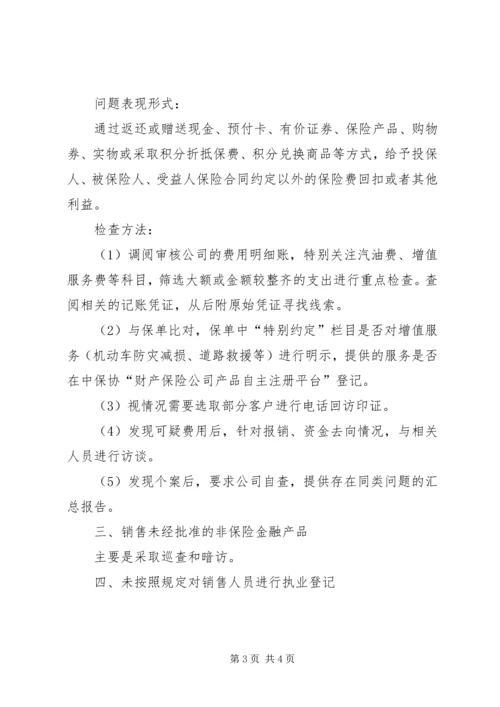 保险典型问题表现及检查方法.docx