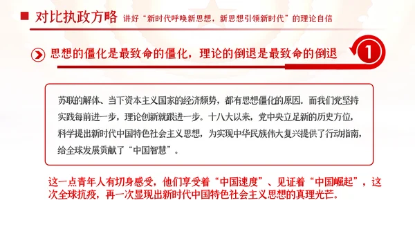 新时代中国青年坚定道路理论制度文化自信PPT党课