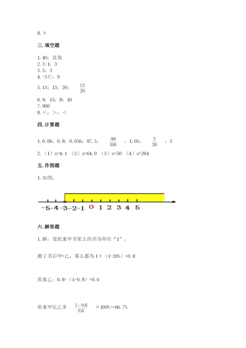 六年级下册数学期末测试卷【学生专用】.docx