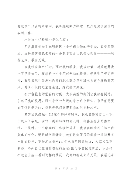 小学班主任培训心得怎么写10篇.docx