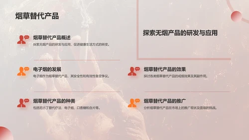 红色手绘风世界无烟日禁止吸烟公益宣传PPT模板