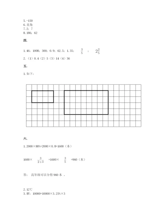 河南省平顶山市六年级下册数学期末考试试卷及答案一套.docx