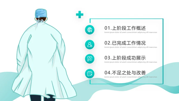 护士长年终工作总结述职报告汇报PPT模板