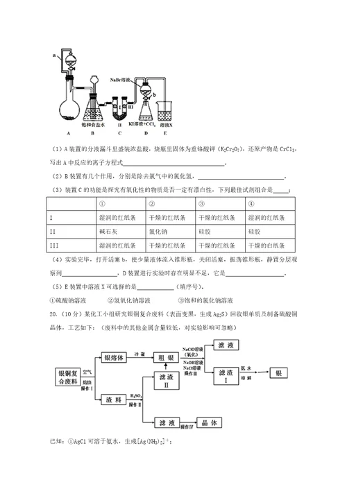 安徽省宣城市六校郎溪、旌德、广德、泾县、绩溪、宣城二中20182019学年高一化学下学期期中联考试题