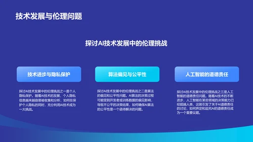 蓝色科技风人工智能在传媒毕业答辩中的应用PPT模板