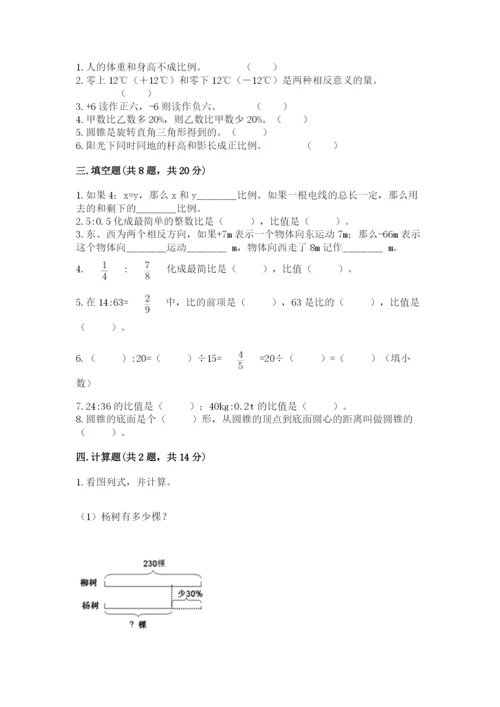 保定市北市区六年级下册数学期末测试卷完整.docx