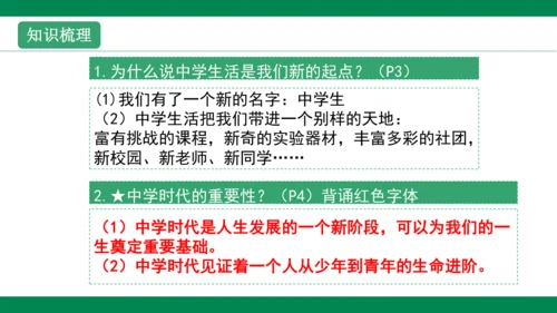 第一课  中学序曲  复习课件(共38张PPT)