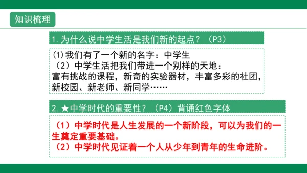 第一课  中学序曲  复习课件(共38张PPT)