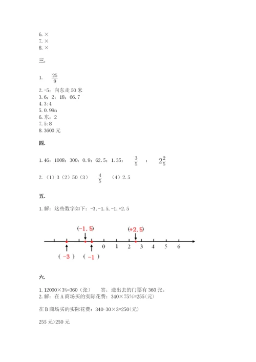 苏教版六年级数学小升初试卷及答案【名校卷】.docx