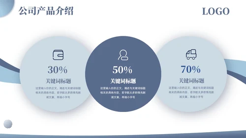 简约浅色系企业产品介绍几何形状