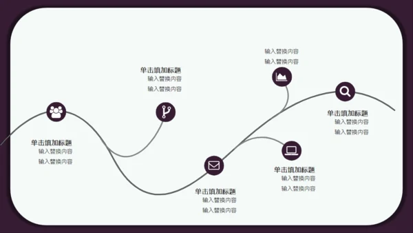 紫色卡通简约生日宴会活动策划通用PPT模板