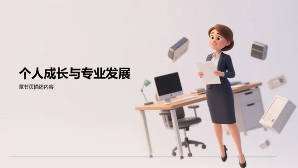 灰色3D风转正答辩述职PPT主题