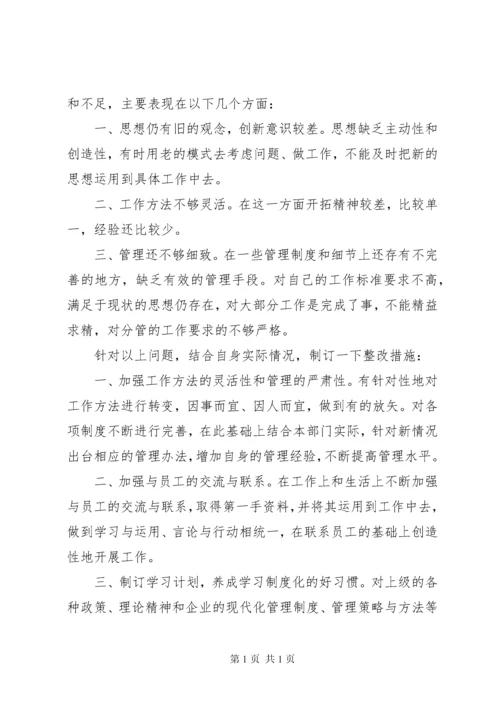 公司领导班子民主生活会发言稿.docx
