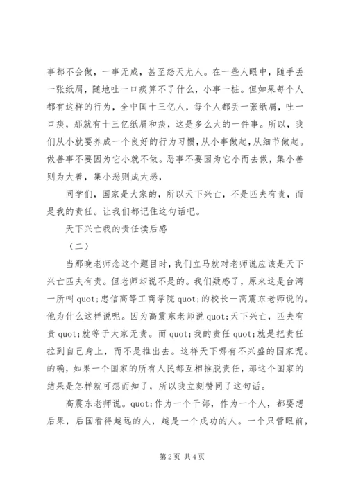 天下兴亡我的责任读后感范文.docx