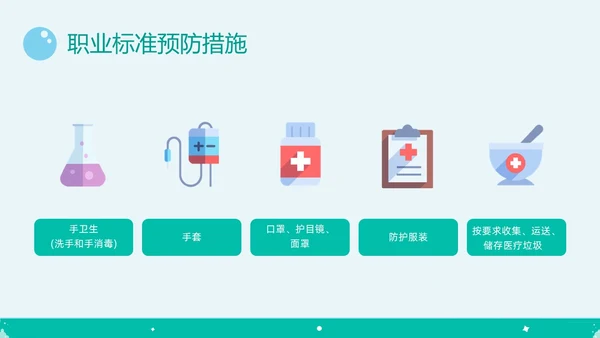 绿色简约插画医院保洁院感培训PPT课件院感知识培训