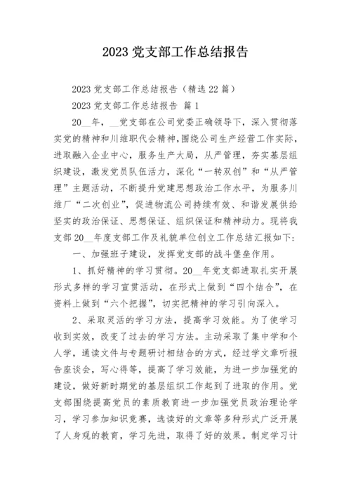 2023党支部工作总结报告.docx