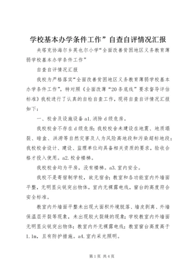 学校基本办学条件工作”自查自评情况汇报.docx