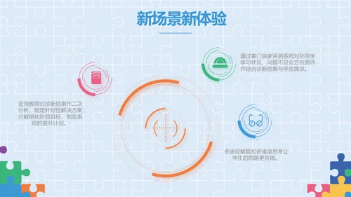 蓝色大气智力教学培训工作总结PPT