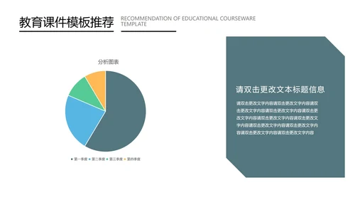 蓝色扁平风教育教学课件PPT模板
