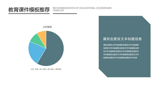 蓝色扁平风教育教学课件PPT模板
