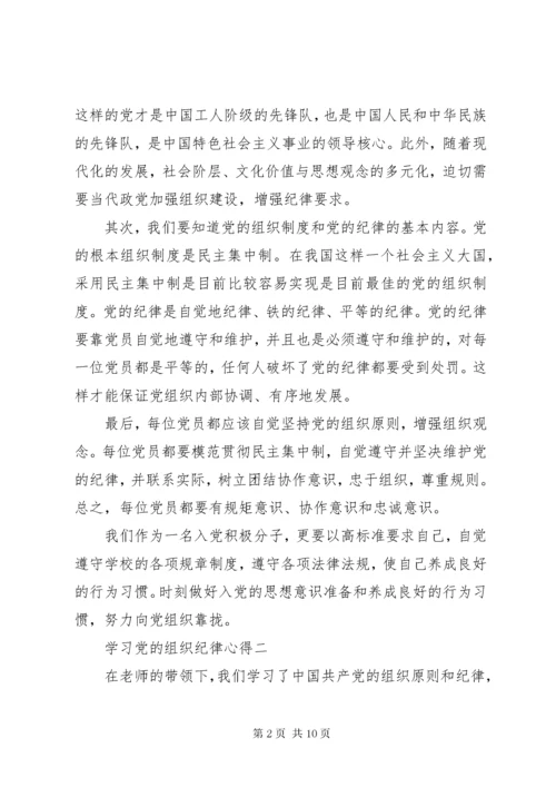 学习党的组织纪律心得.docx