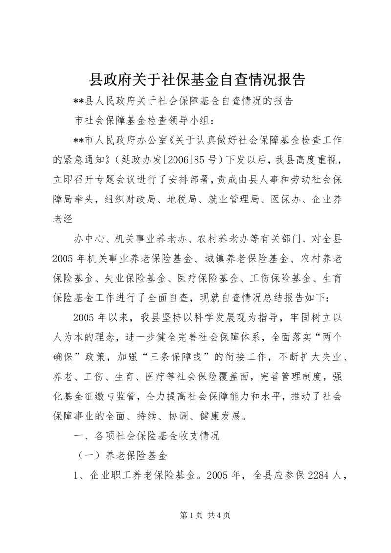 县政府关于社保基金自查情况报告 (3).docx