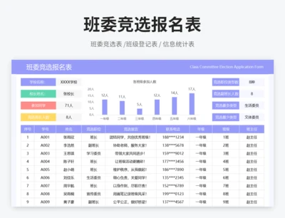 班委竞选报名表