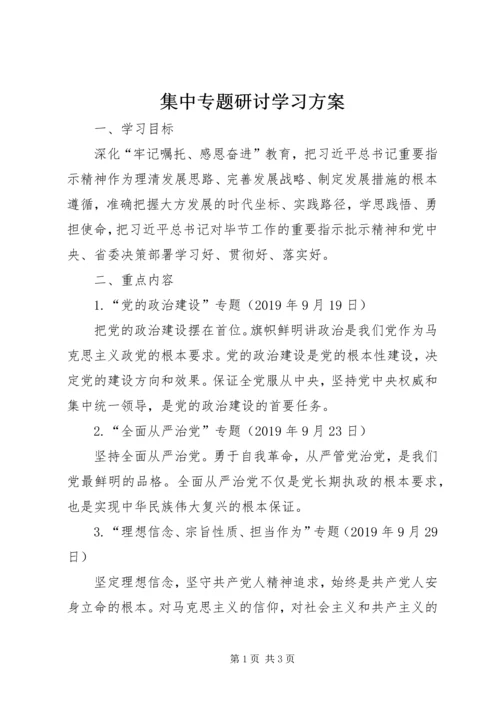 集中专题研讨学习方案.docx