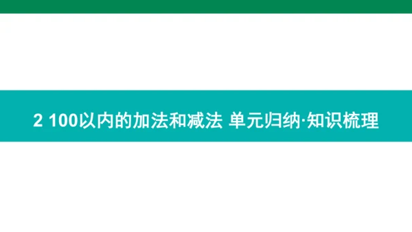 人教版数学二年级上册期中复习 单元归纳知识梳理  课件(共16张PPT)