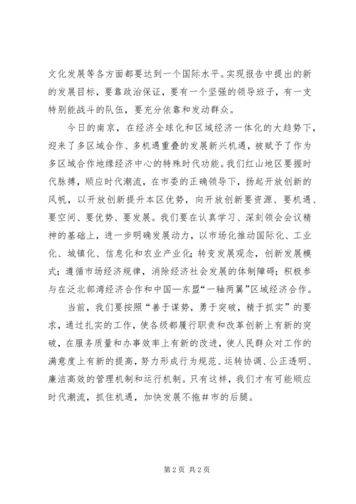 学习市党代会精神心得体会 (7).docx