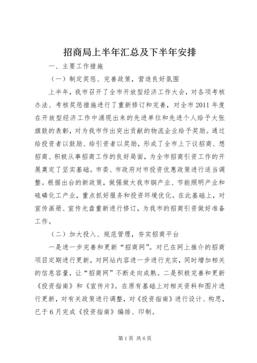 招商局上半年汇总及下半年安排.docx